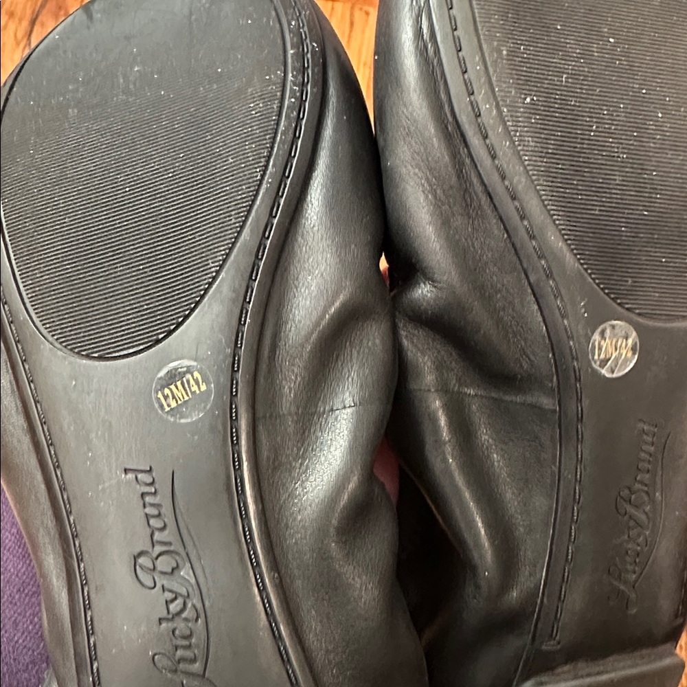 Lucky Brand Women's Black Leather Ballet Flats - Picture 3 of 12